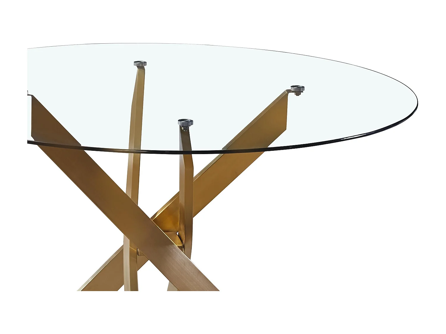 Table de Repas Ronde Design "Rixa" 120cm Or