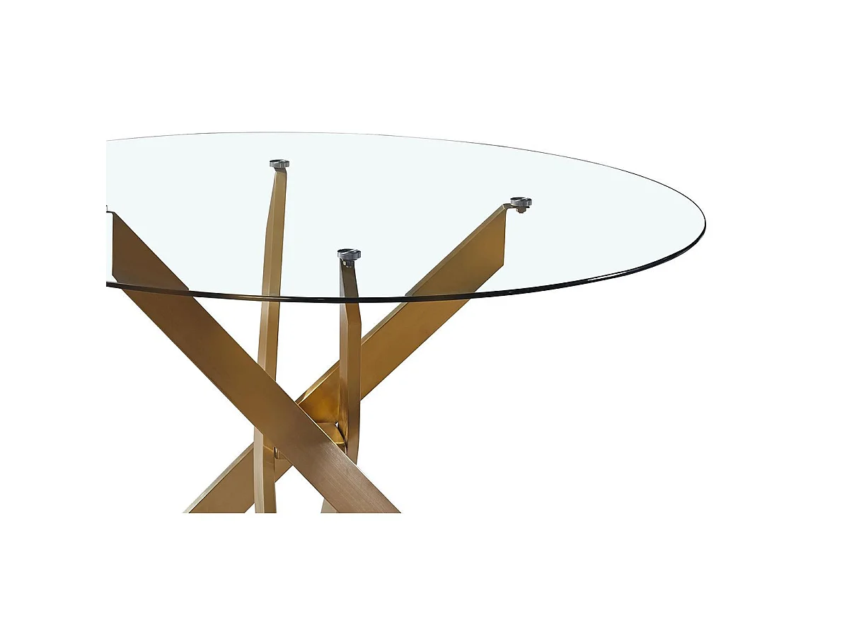 Table de Repas Ronde Design "Rixa" 120cm Or