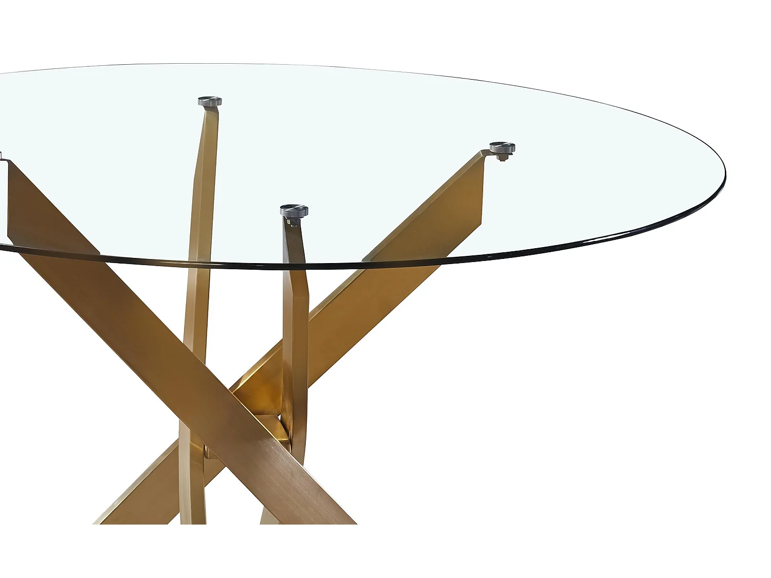 Table de Repas Ronde Design "Rixa" 120cm Or