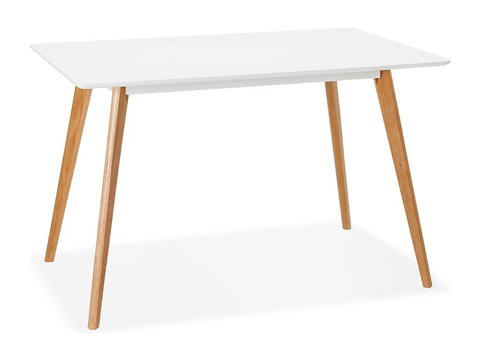Table de Repas Scandinave "Inge" 120cm Blanc