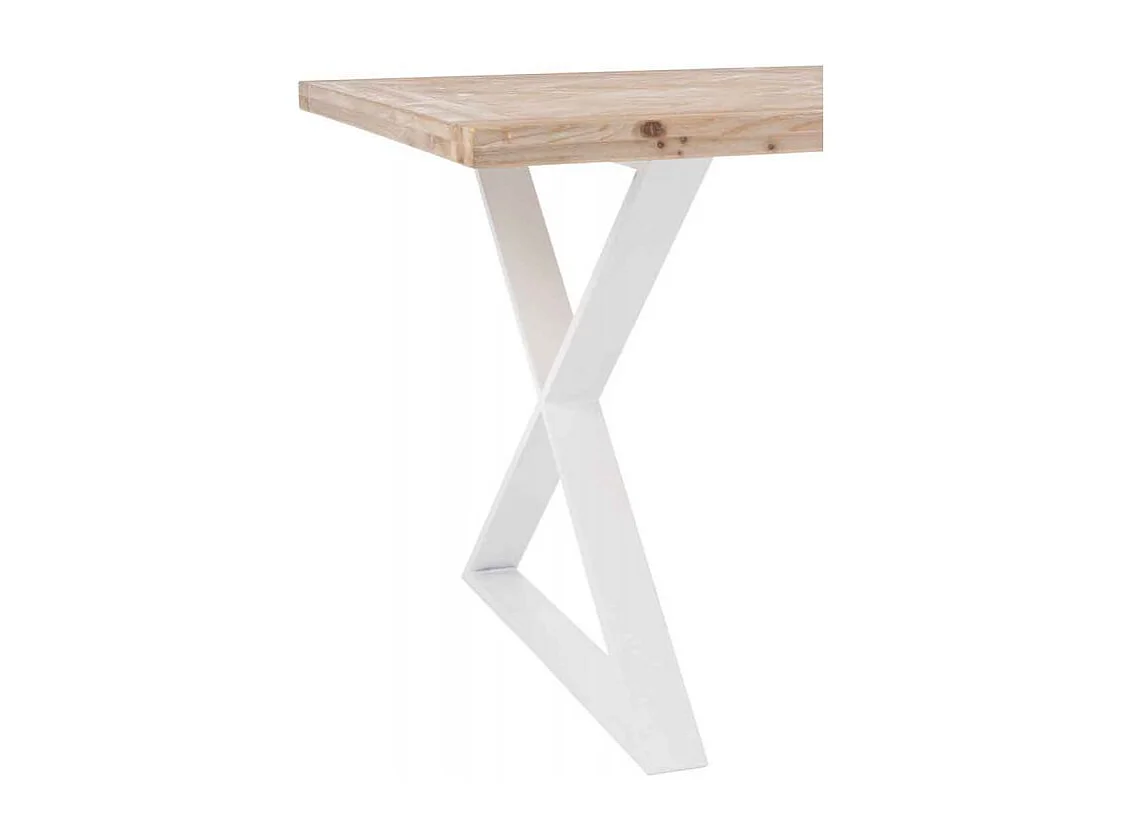 Table de Repas "Miraza" 200cm Naturel & Blanc