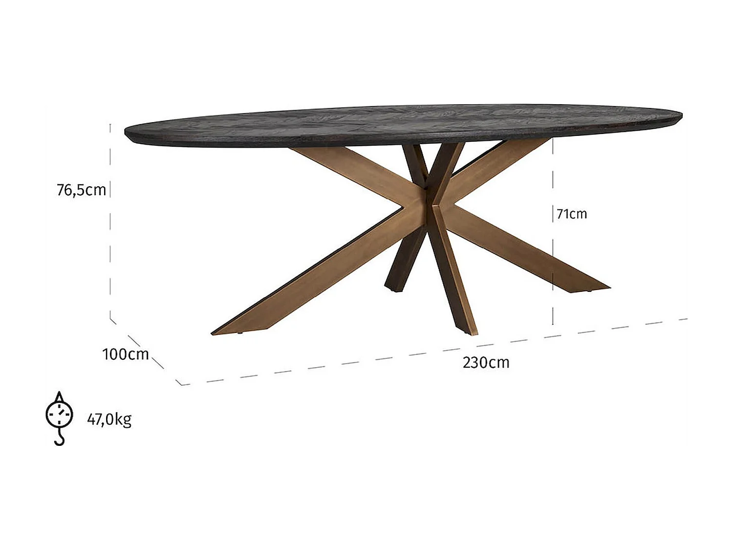 Table à dînerbone Ovale 230