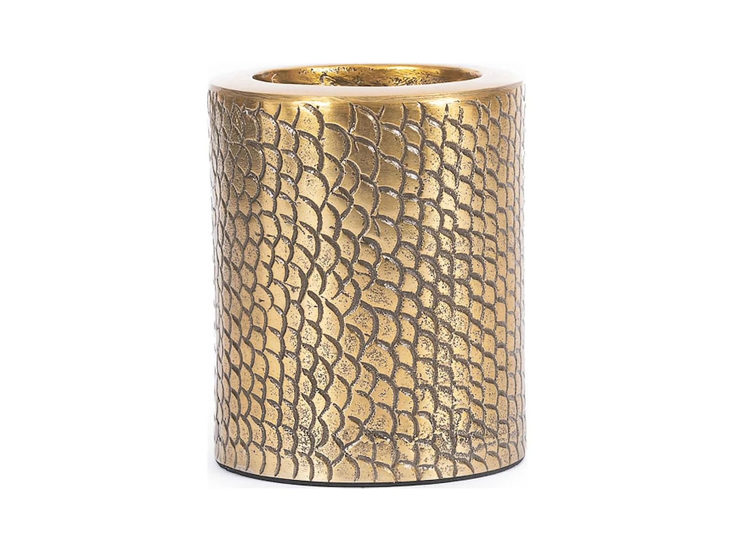 Bougeoir Croco chic en laiton Bazar Bizar
