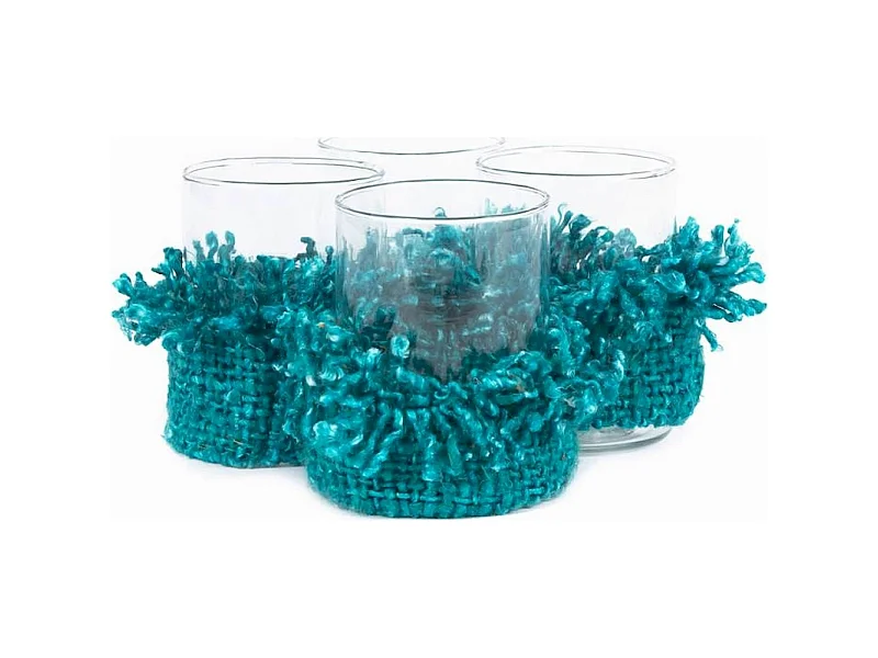 Bougeoir coton bleu cosy par Bazar Bizar