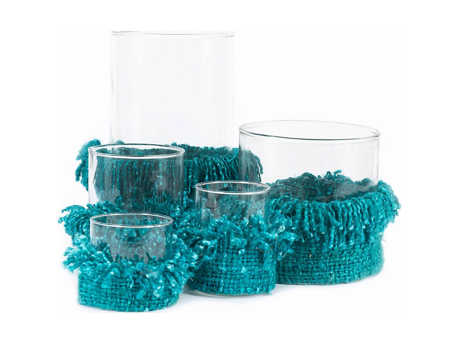 Bougeoir coton bleu cosy par Bazar Bizar