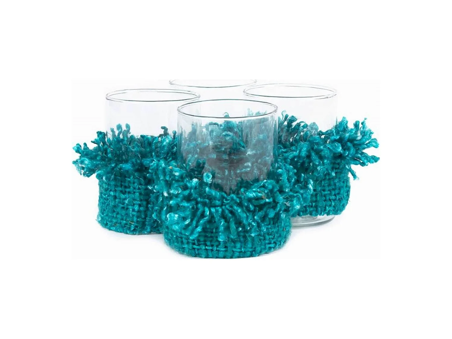 Bougeoir coton bleu cosy par Bazar Bizar