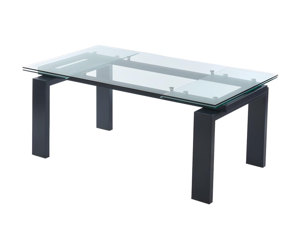Esstisch Glas LUBANA Ausziehbar Schwarz günstig kaufen