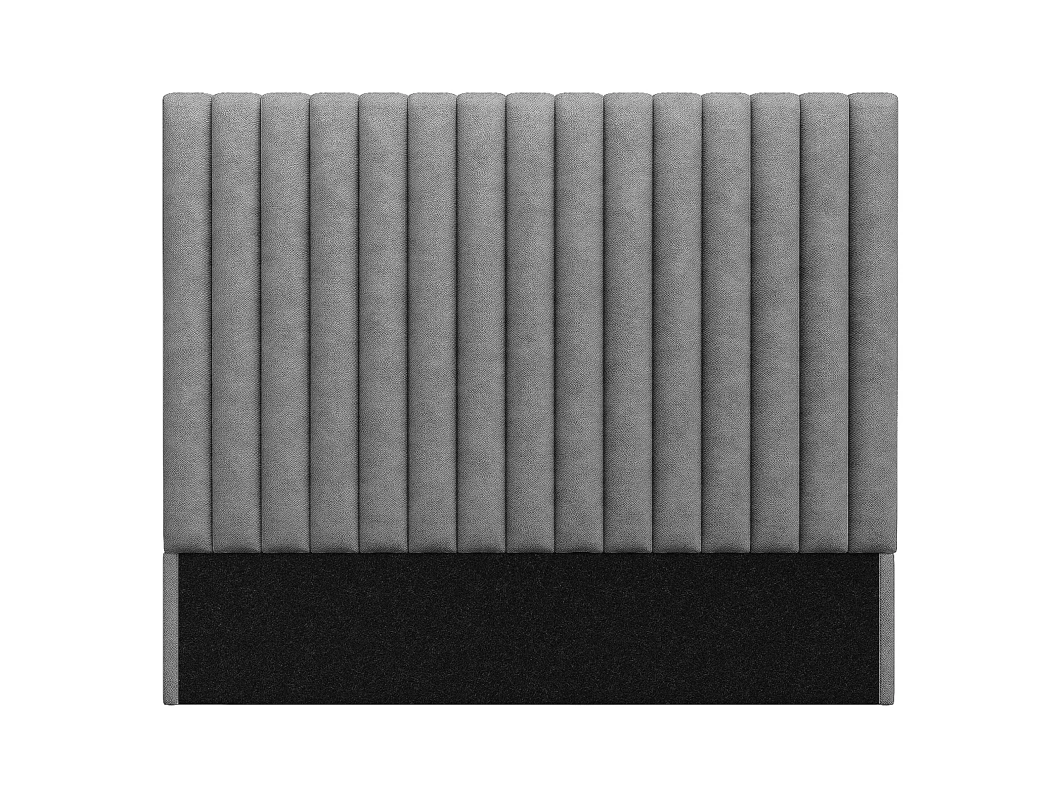 Sengegavl med lodrette syninger - 170 cm - Stof - Grå - SARAH