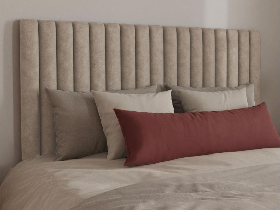 Cabecero de cama SARAH - 160 cm - Tela - Beige