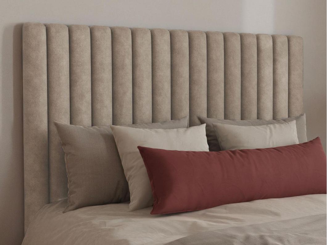 Cabecero de cama SARAH - 150 cm - Tela - Beige