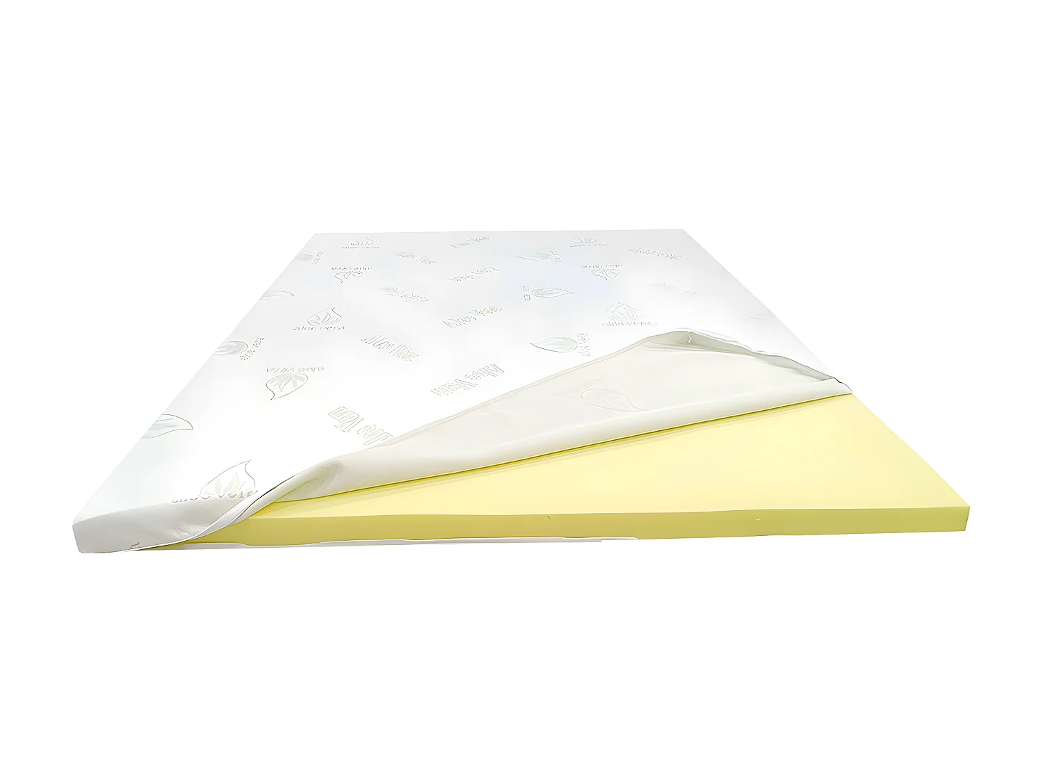 Topper Luxe memory foam 140 x 190 cm - ALOE VERA di NATUREA