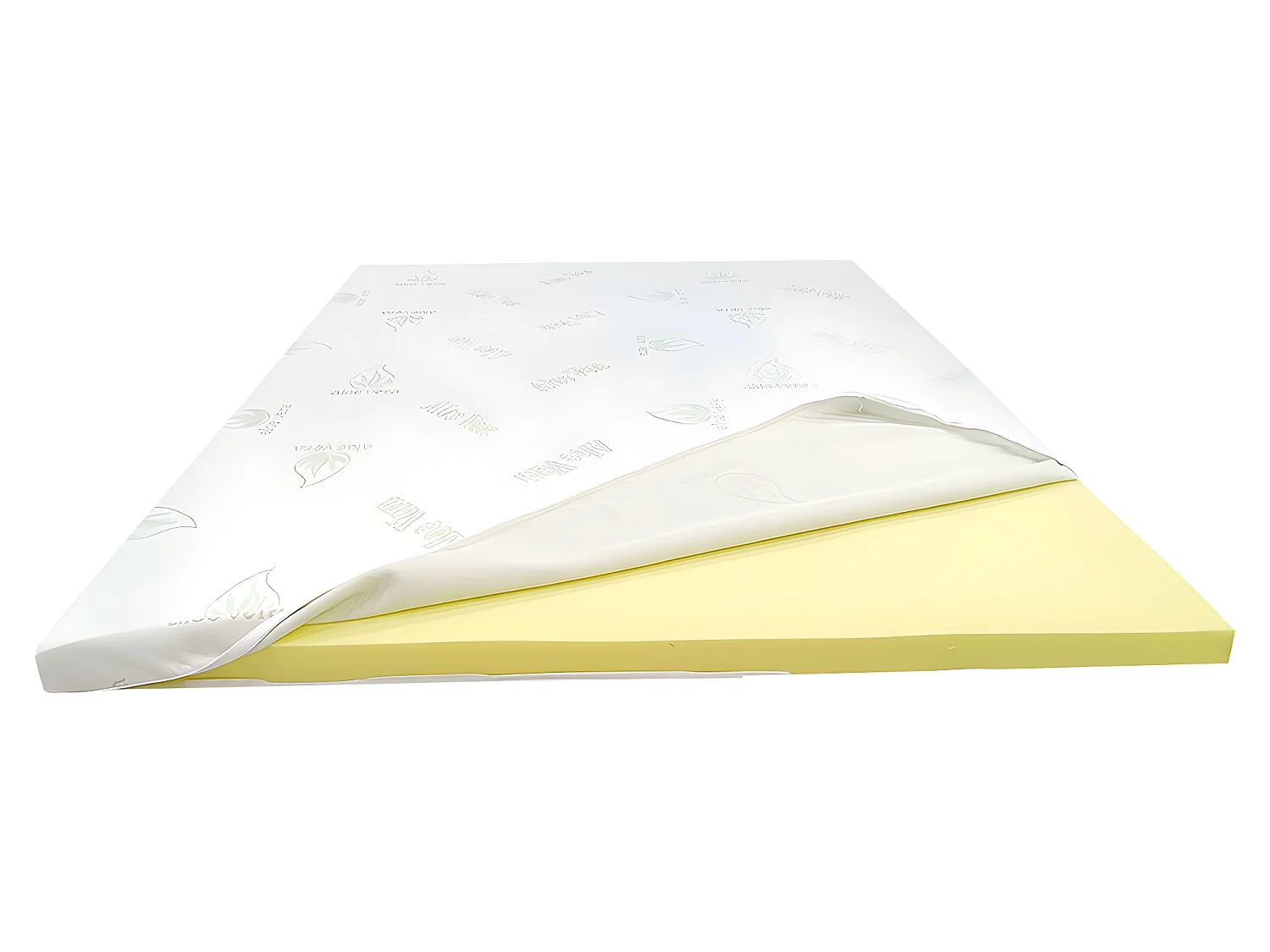 Matratzenauflage Topper - 180 x 200 cm - Memory Schaum - 1 Zone - Stärke 5 cm - Aloe Vera-Bezug - LACETO von NATUREA