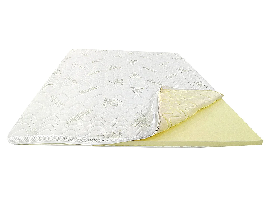 Sobrecolchão 140 x 190 cm memória de forma cotim aloe vera esp. 5 cm - ANTASSE da NATUREA