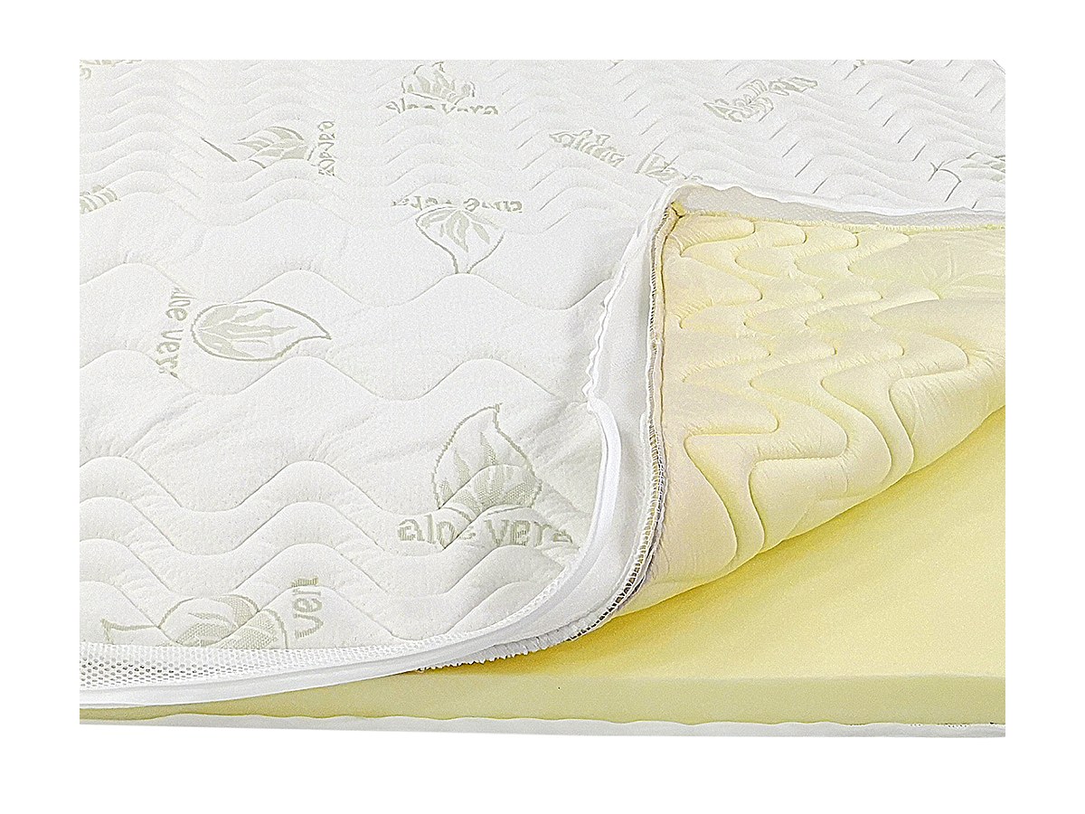 Surmatelas AloeVera 80x200 Cm - Confort Amélioré, Housse Lavable, Hypoallergénique