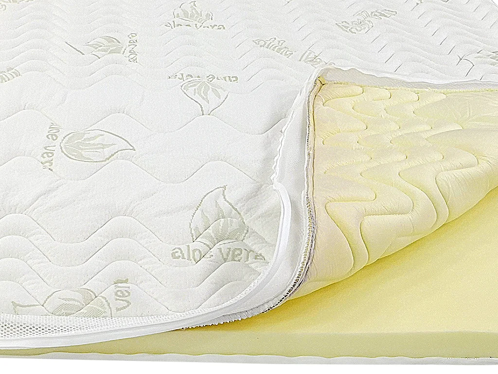Surmatelas 160 x 200 cm mémoire de forme coutil aloe vera ép.5cm - ANTASSE de NATUREA