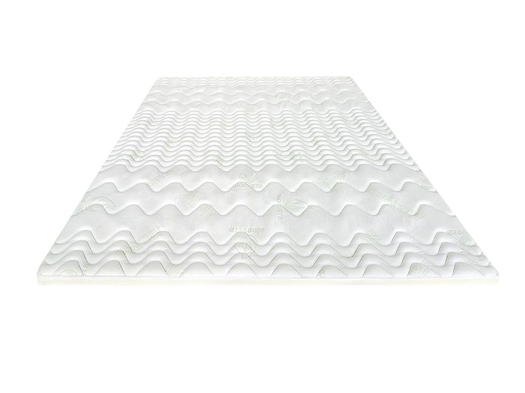 Matratzenauflage Topper - 160 x 200 cm - Memory Schaum - 1 Zone - Stärke 5 cm - Aloe Vera-Bezug - ANTASSE von NATUREA