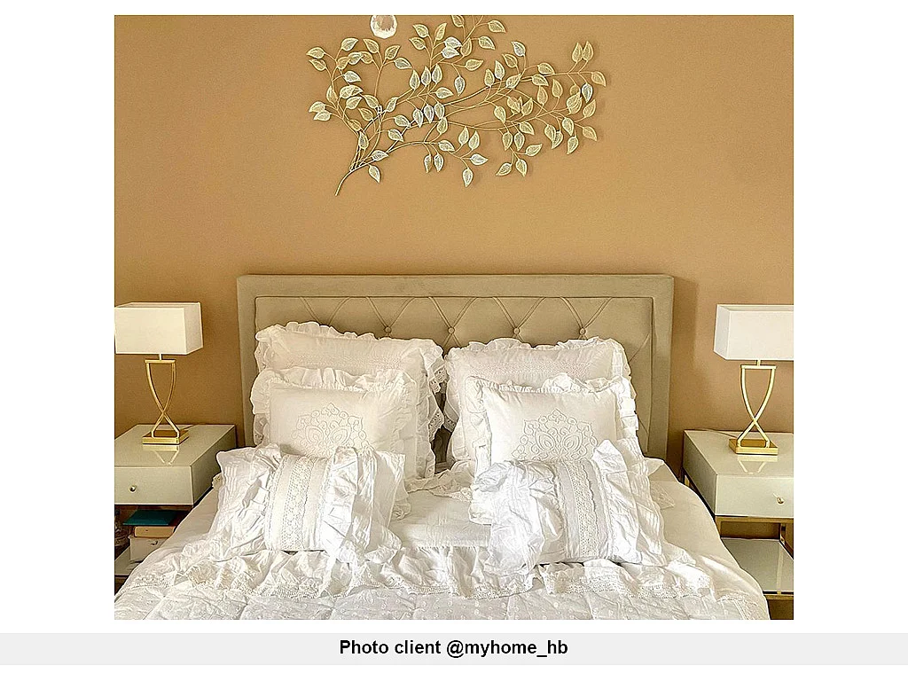 Letto con cassetti 140 x 190 cm Tessuto Velluto Beige LEOPOLD