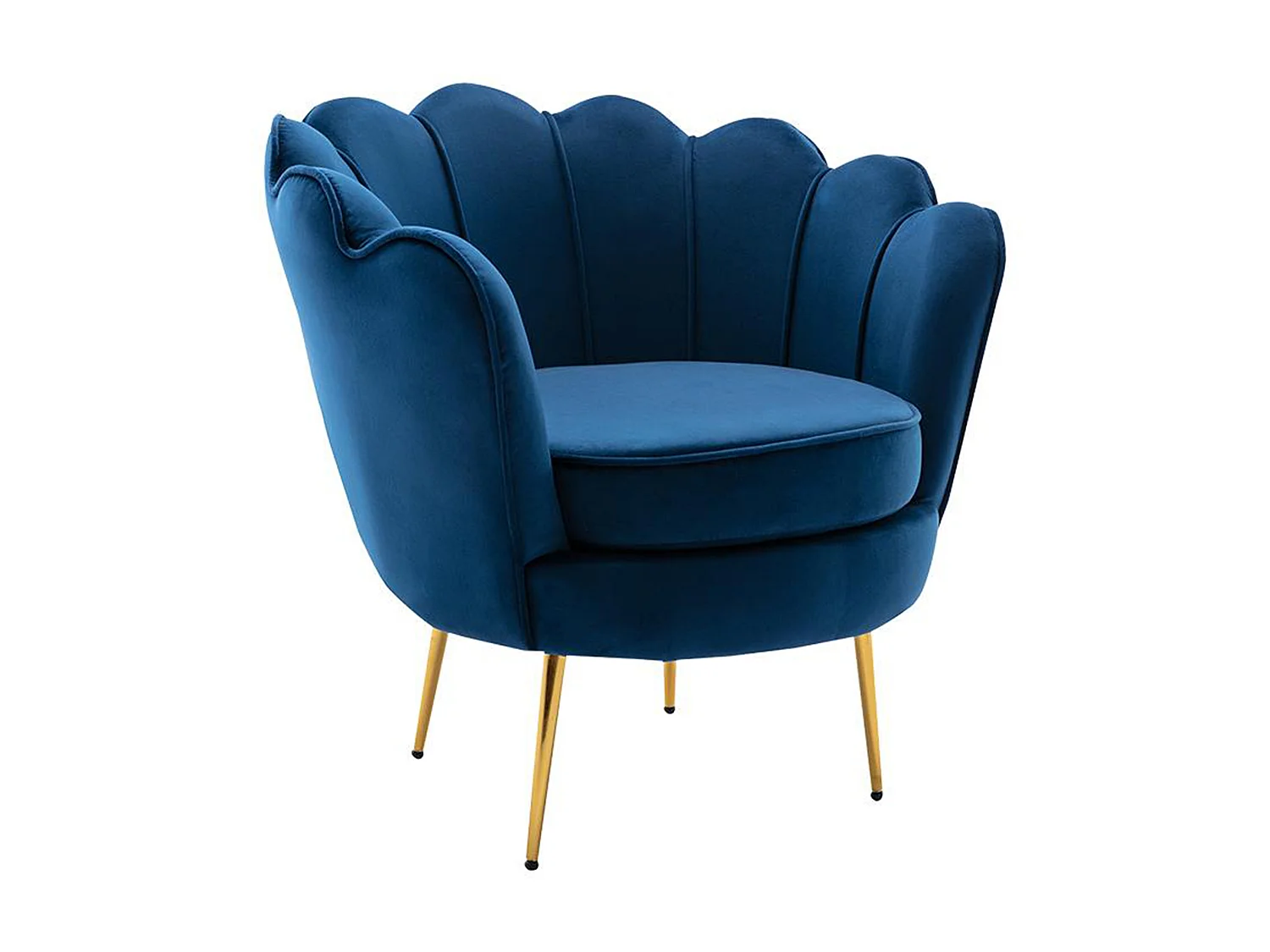 Fauteuil van fluweel DANDELION - Donkerblauw - van Pascal Morabito