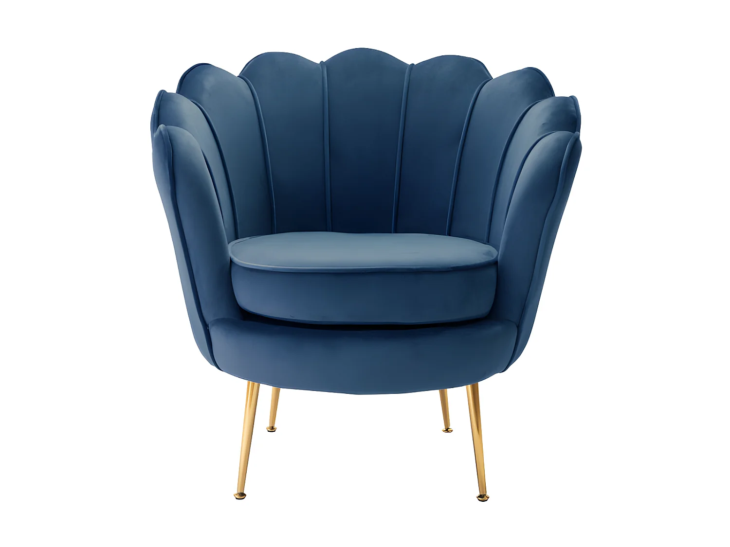 Fauteuil van fluweel DANDELION - Donkerblauw - van Pascal Morabito