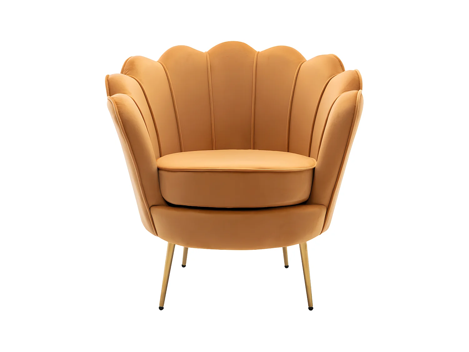 Sillón de terciopelo DANDELION - Amarillo mostaza de Pascal Morabito