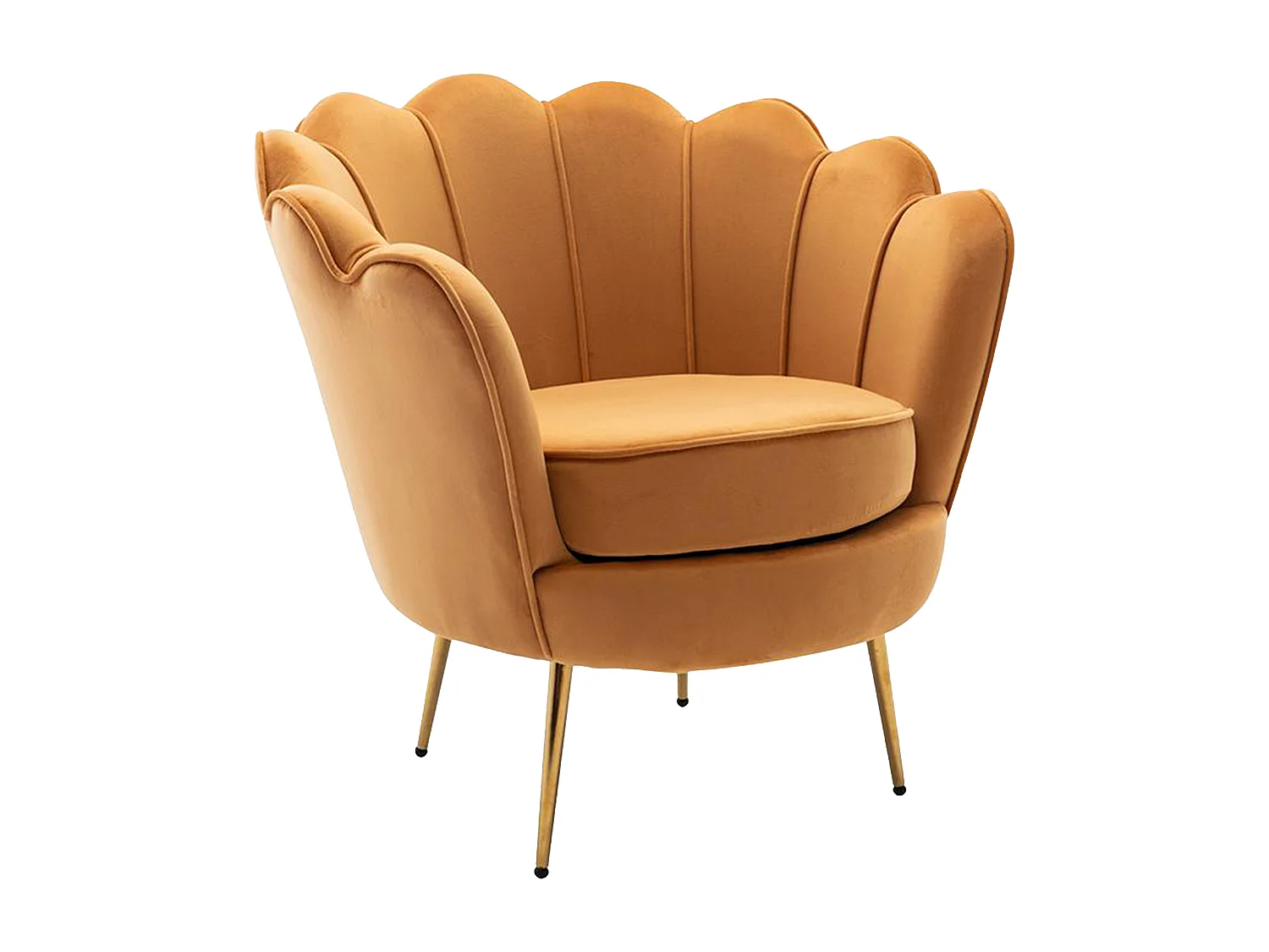 Fauteuil van fluweel DANDELION - Mosterdgeel - van Pascal Morabito