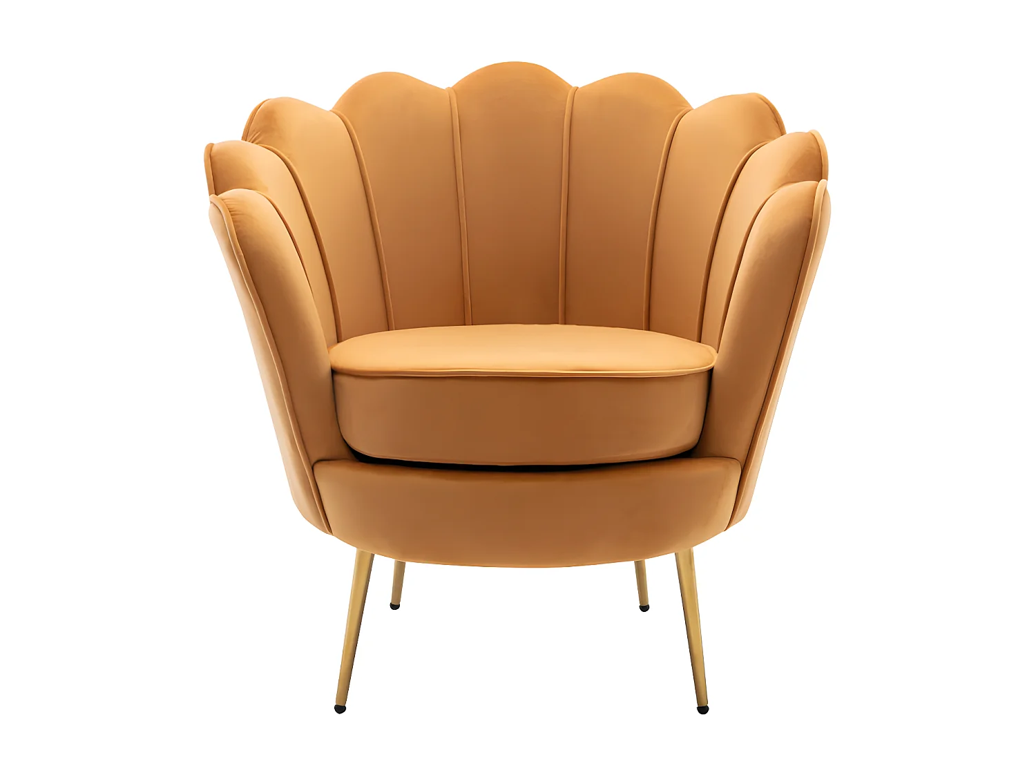 Fauteuil van fluweel DANDELION - Mosterdgeel - van Pascal Morabito