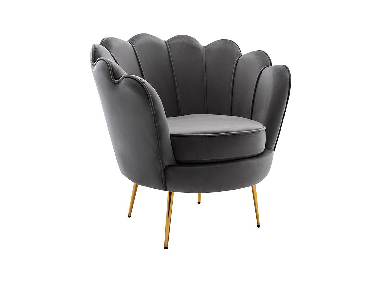 Sillón de terciopelo DANDELION - Antracita de Pascal Morabito