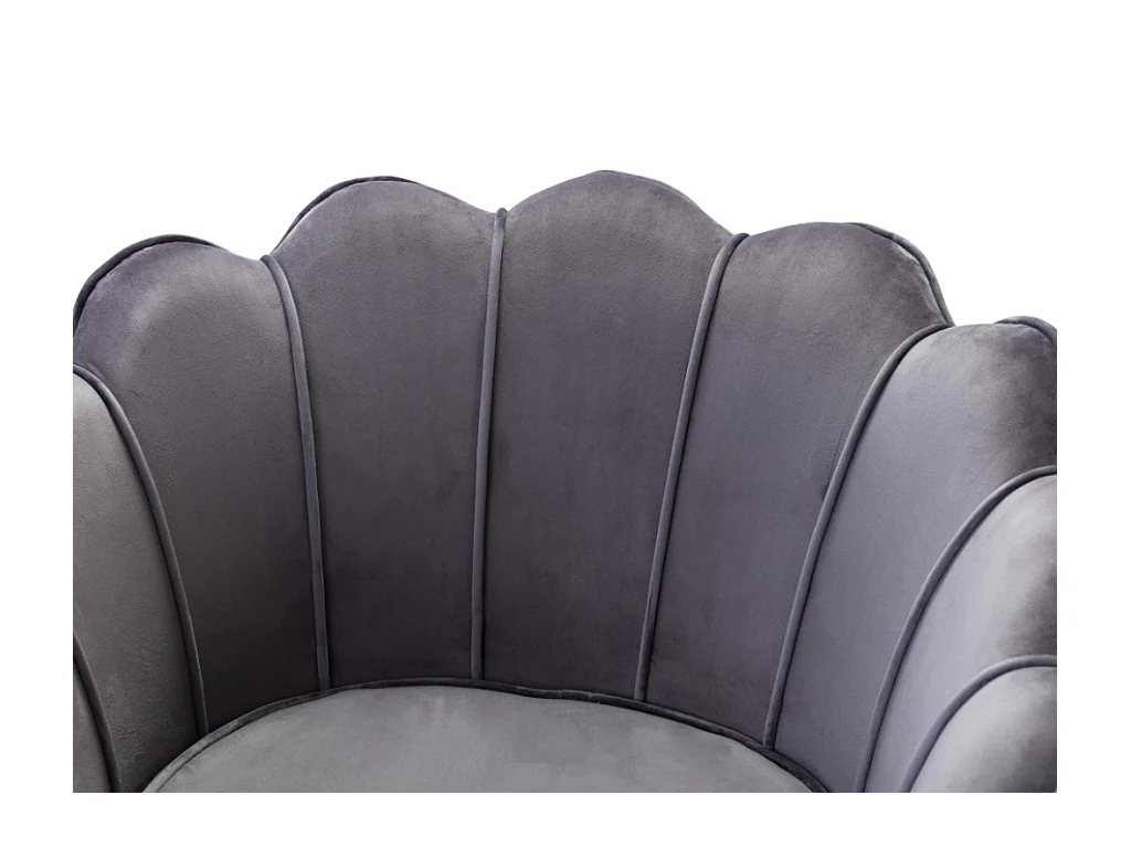 Sillón de terciopelo DANDELION - Antracita de Pascal Morabito