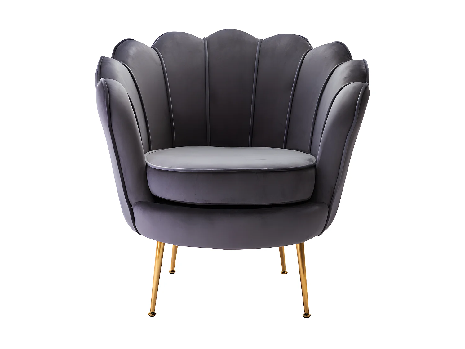 Fauteuil van fluweel DANDELION - Antraciet - van Pascal Morabito