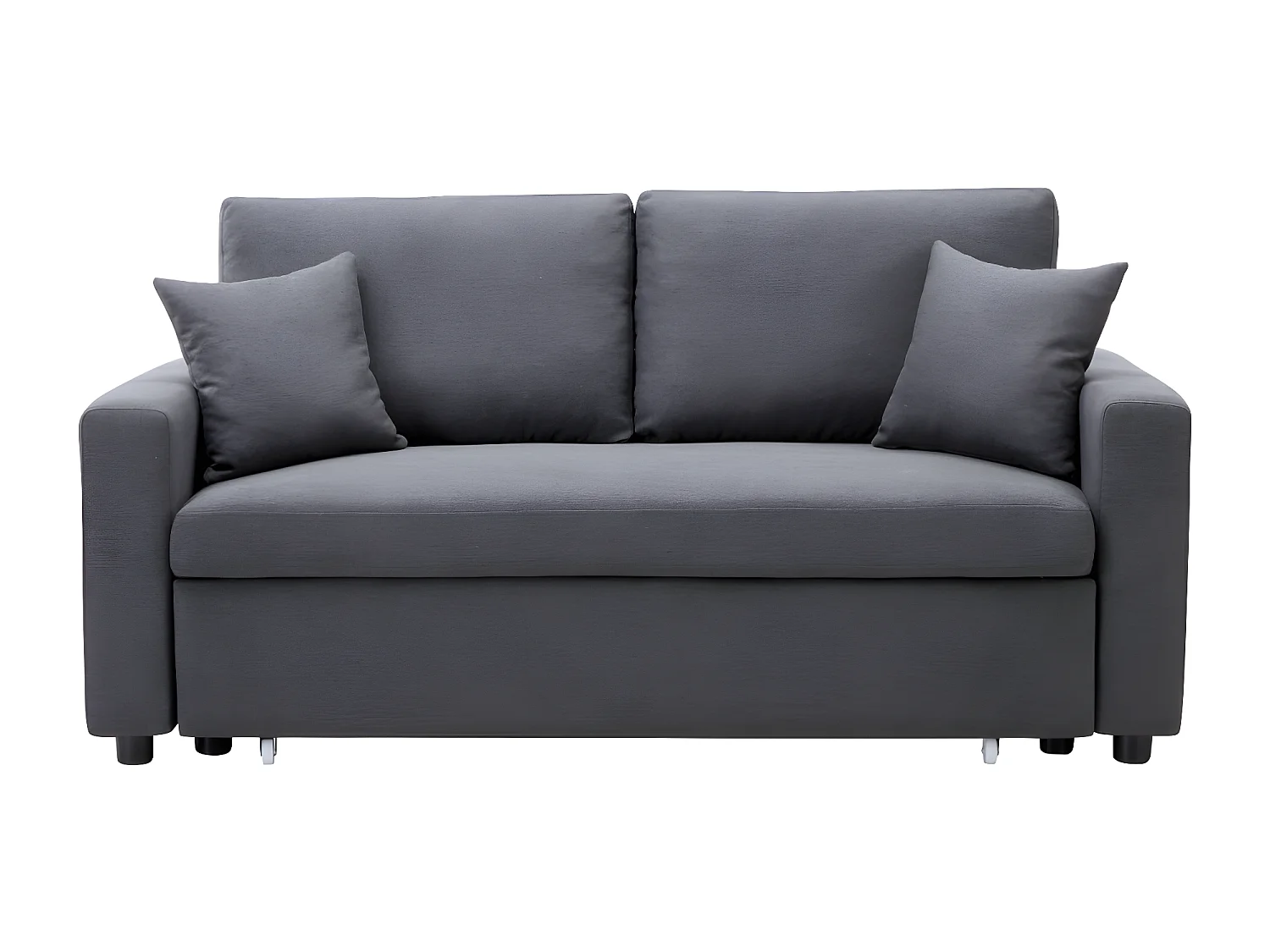 Driezits bedbank van stof INIZOR - Antraciet