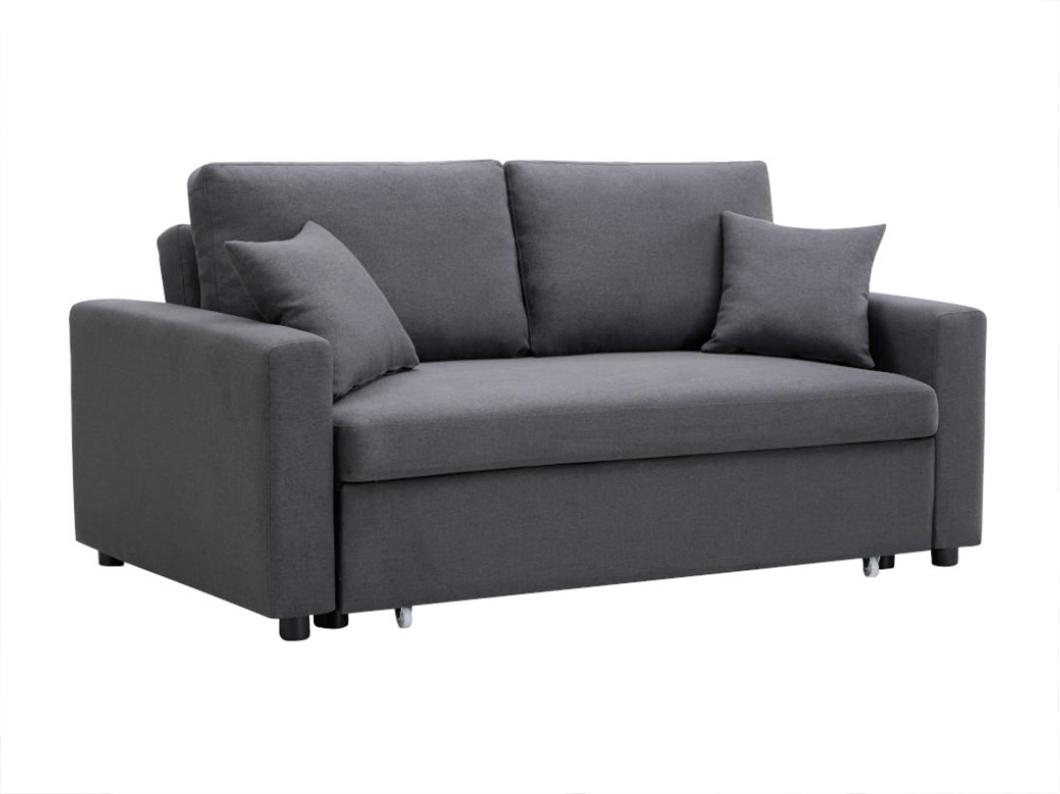 Schlafsofa 3-Sitzer - Stoff - Anthrazit - INIZOR