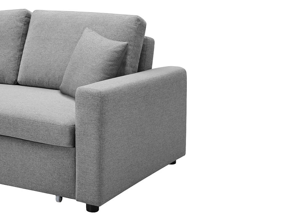 Schlafsofa 3-Sitzer - Stoff - Hellgrau - INIZOR