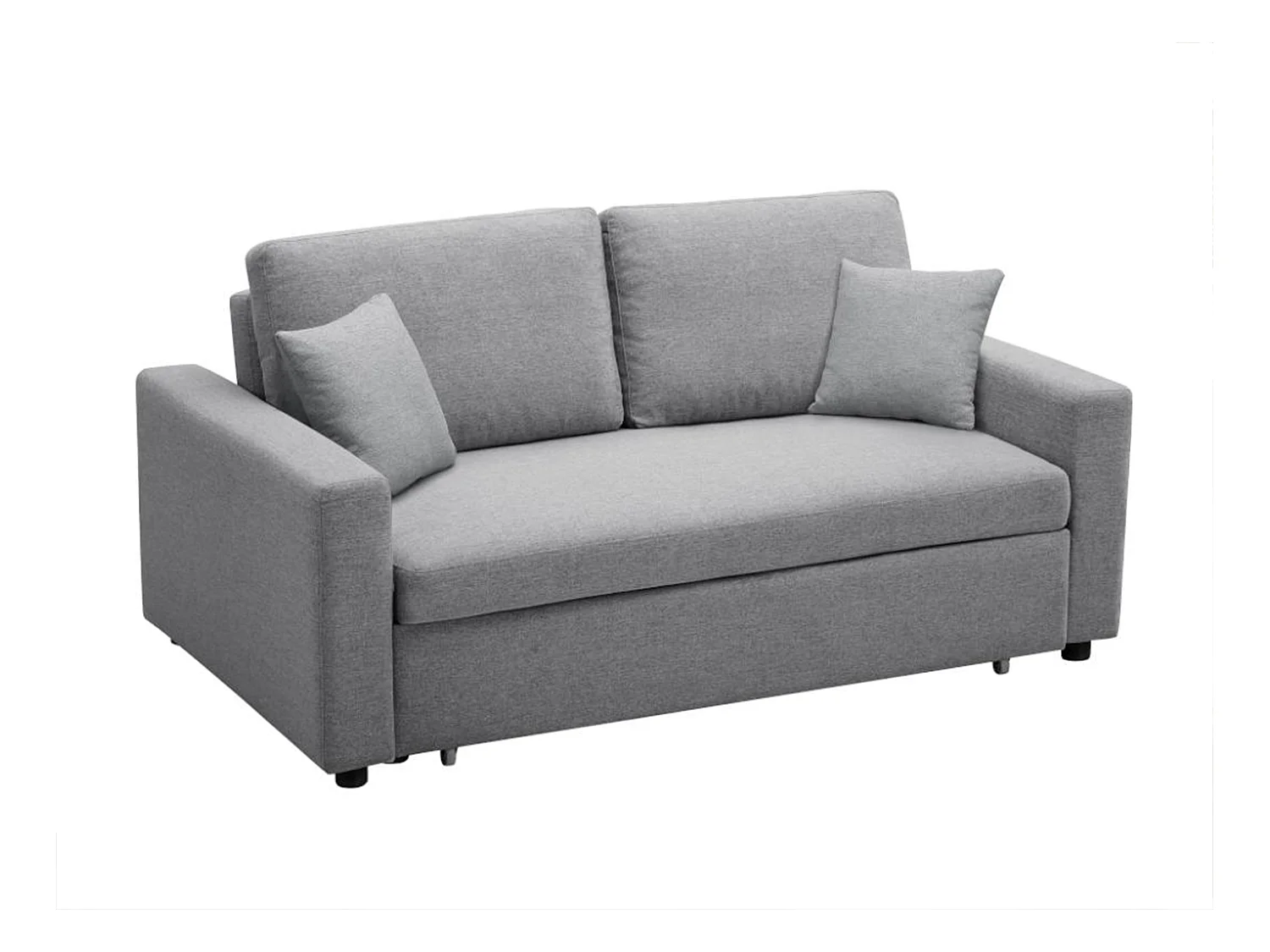 Canapé 3 places convertible en tissu INIZOR - Gris clair
