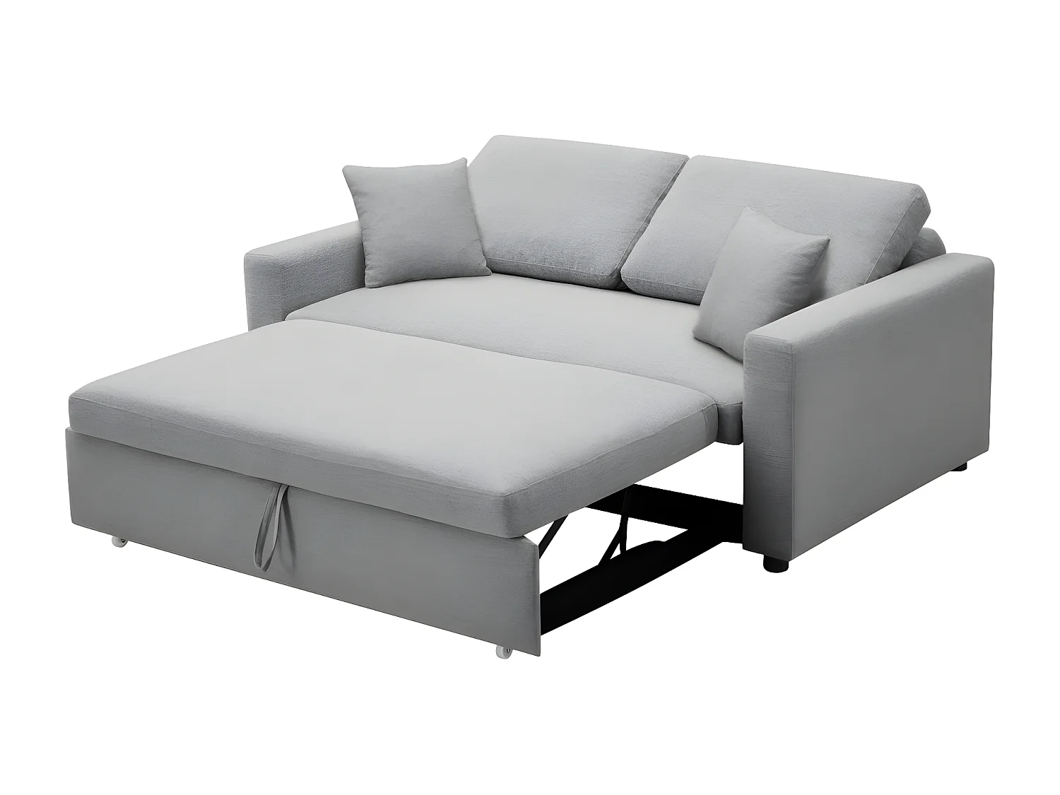Canapé 3 places convertible en tissu INIZOR - Gris clair