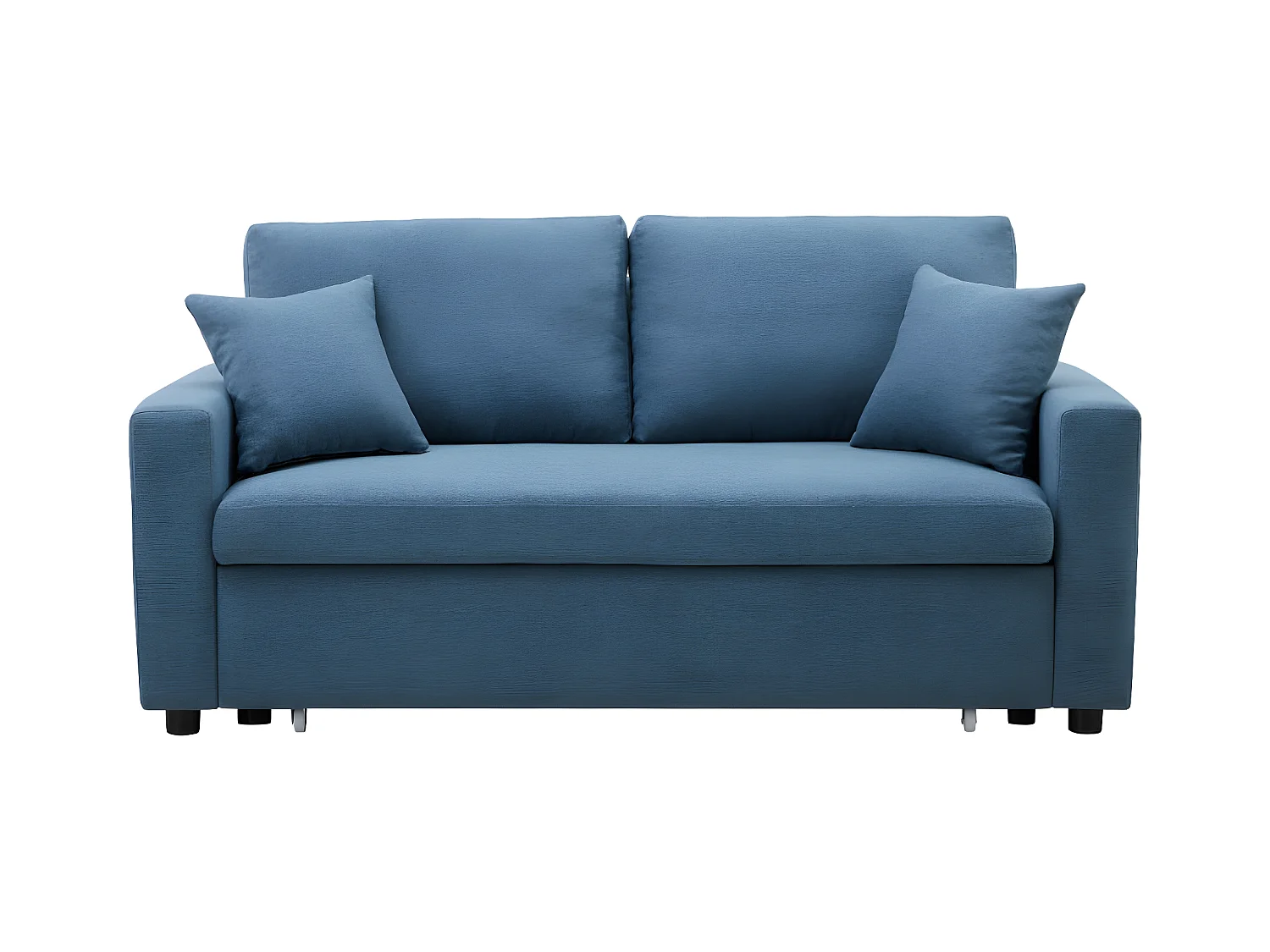 Schlafsofa 3-Sitzer - Stoff - Blau - INIZOR