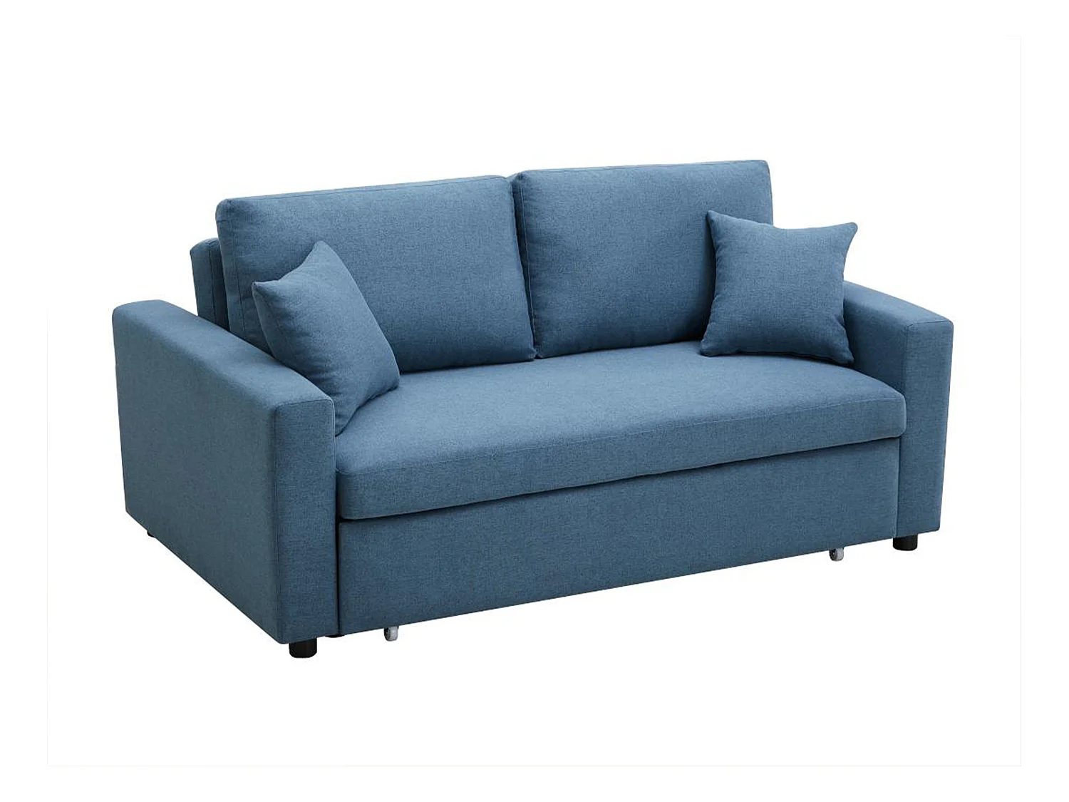 Schlafsofa 3-Sitzer - Stoff - Blau - INIZOR