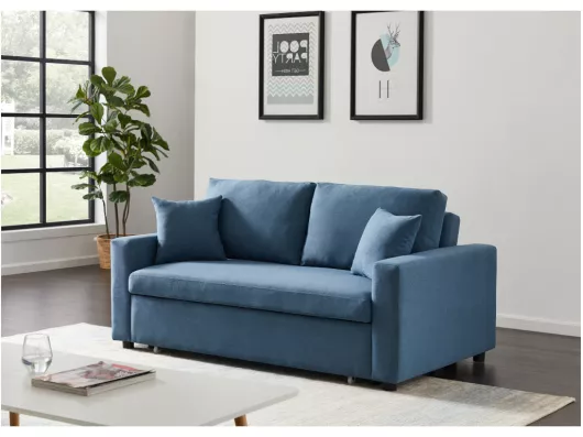 Kauf Unique Schlafsofa 3-Sitzer - Stoff - Blau - INIZOR