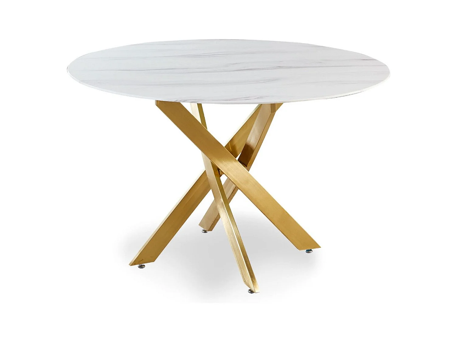 Table de Repas Ronde "Rixa" 120cm Effet Marbre