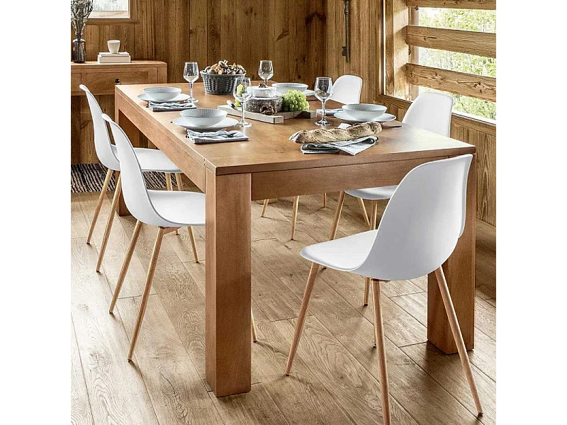 Table de Repas en Bois "Ajmal" 200cm Naturel
