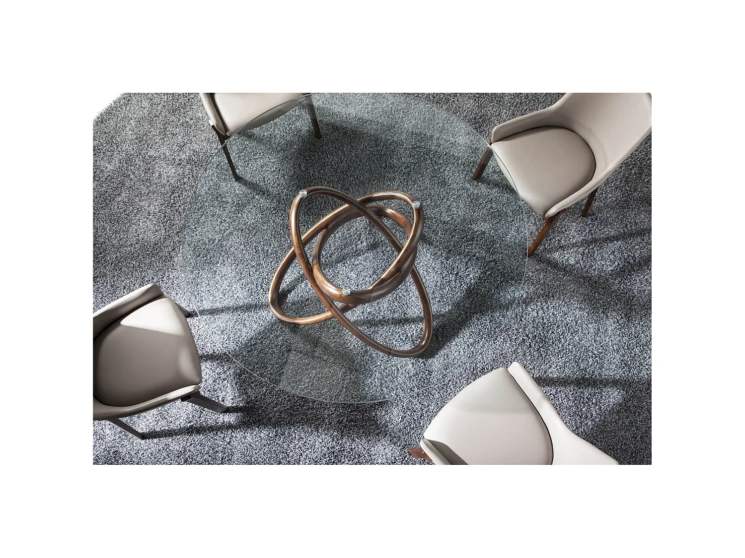 Table bois massif plateau en verre trempé