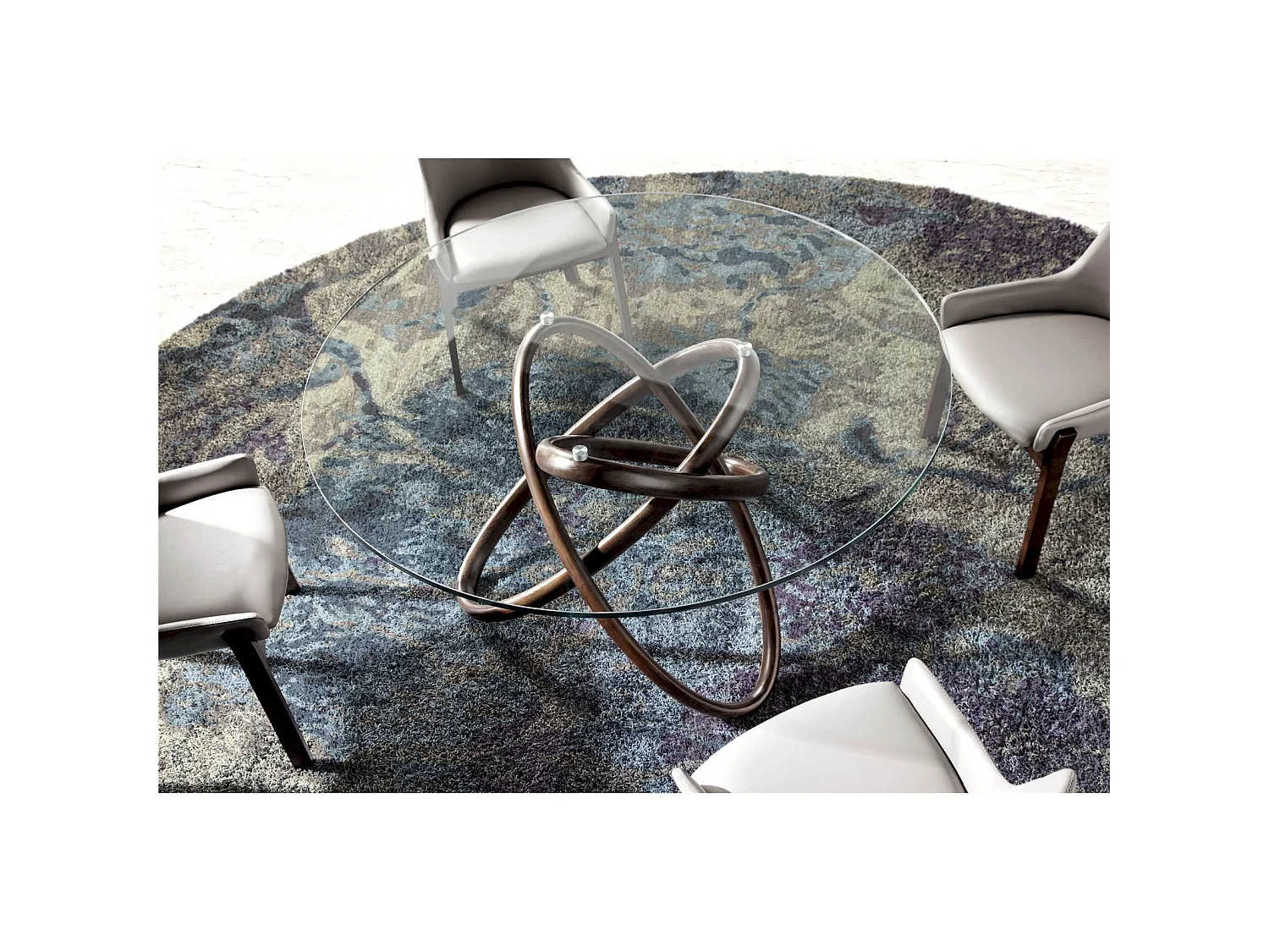 Table bois massif plateau en verre trempé