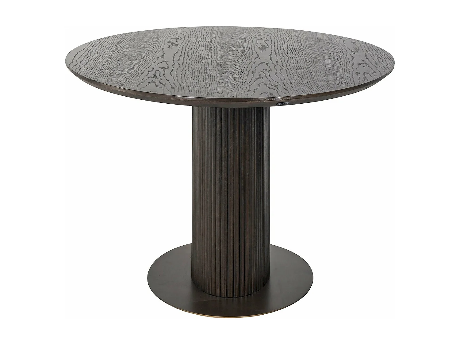 Table à Dîner Ovale en Bois Foncé Design Élégant