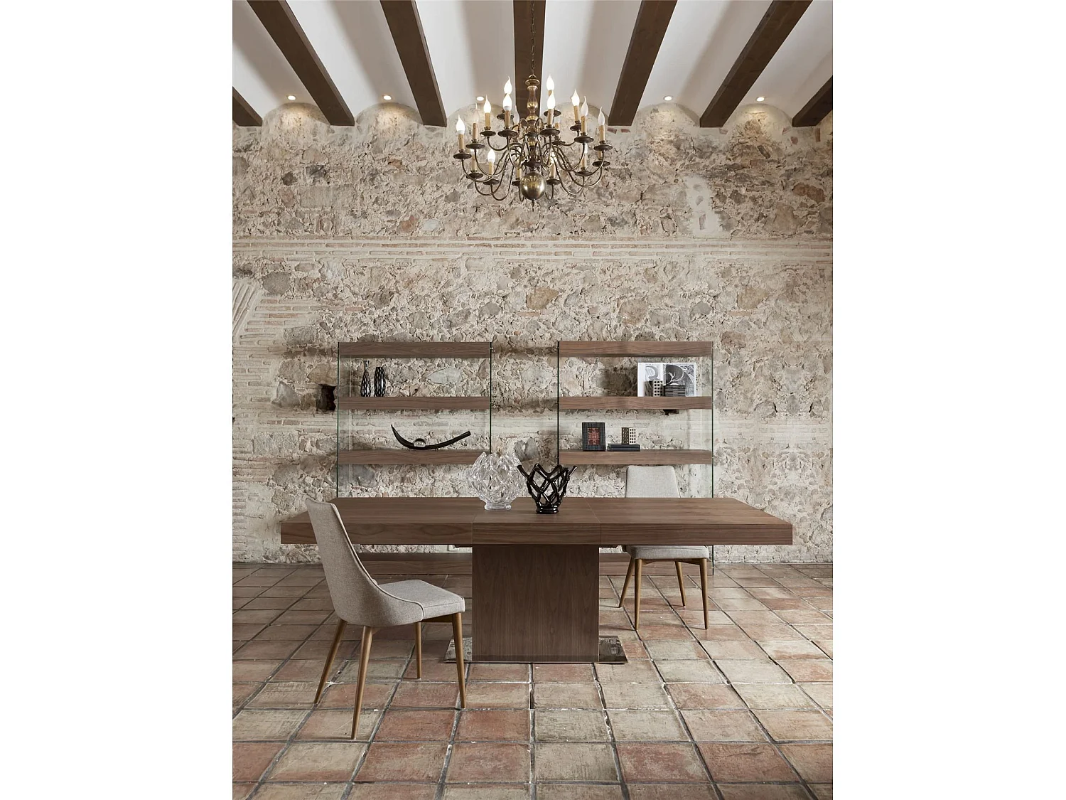 Table à manger rectangulaire extensible bois