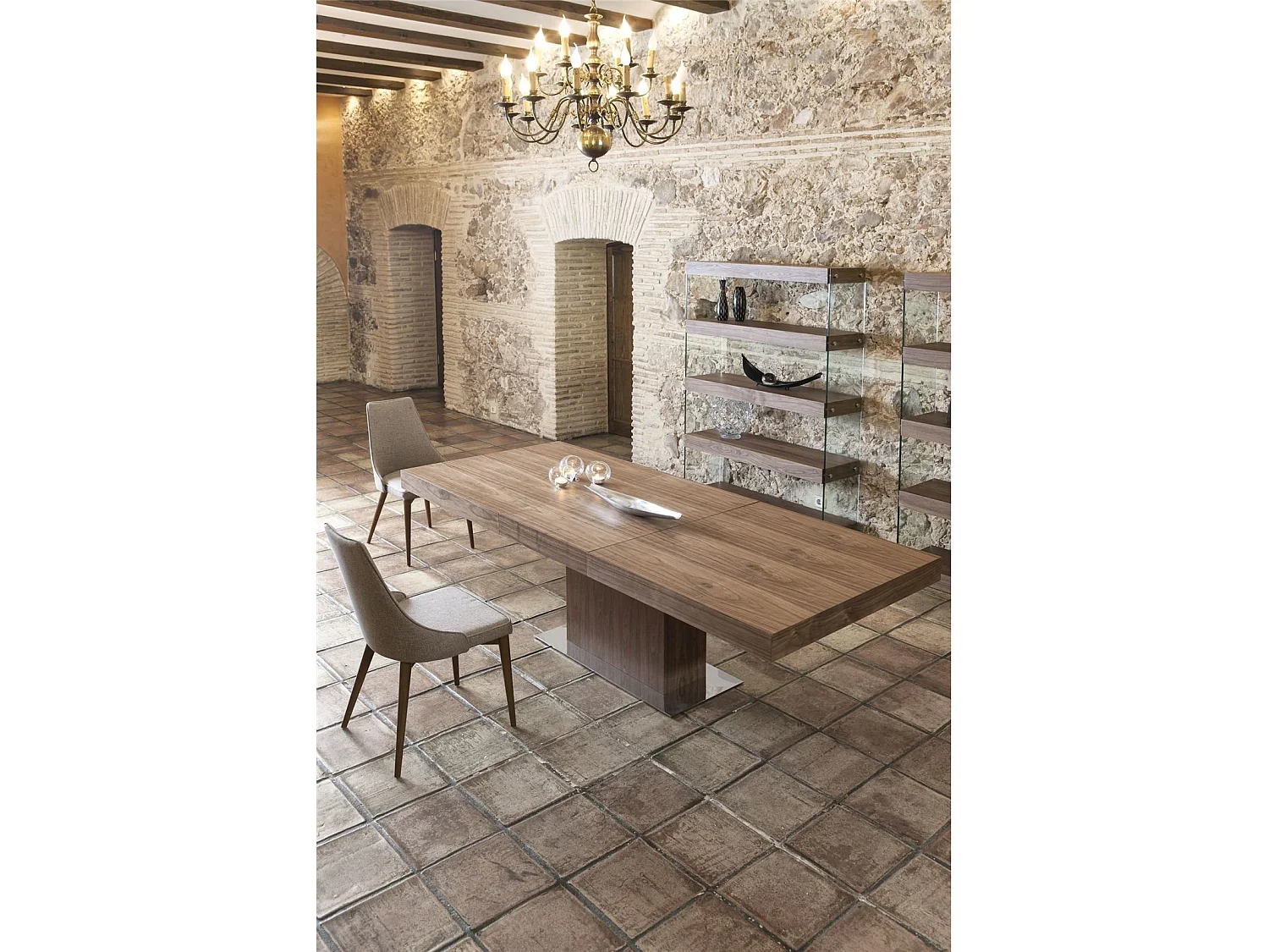 Table à manger rectangulaire extensible bois