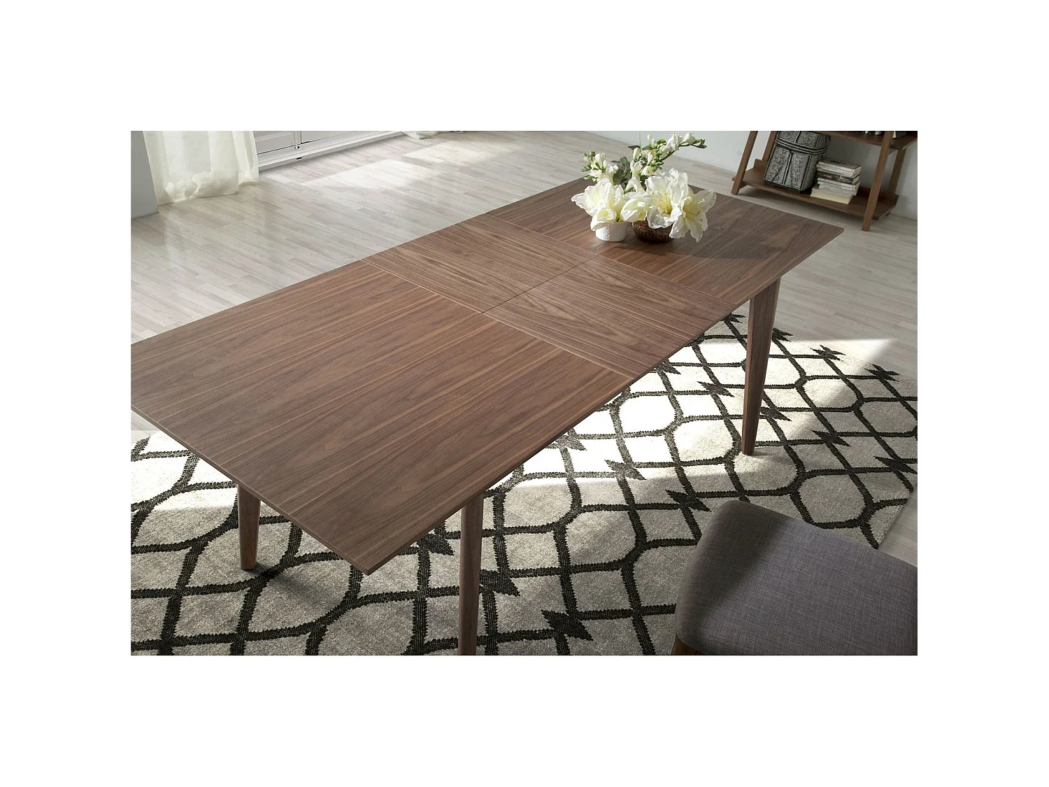 Table à manger extensible en bois