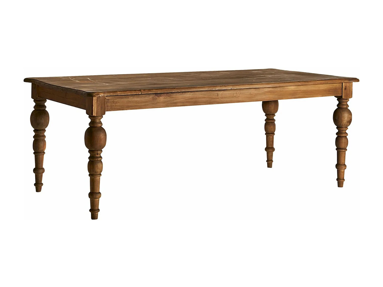 Table de Salon Classique en Bois avec Pieds Tournés