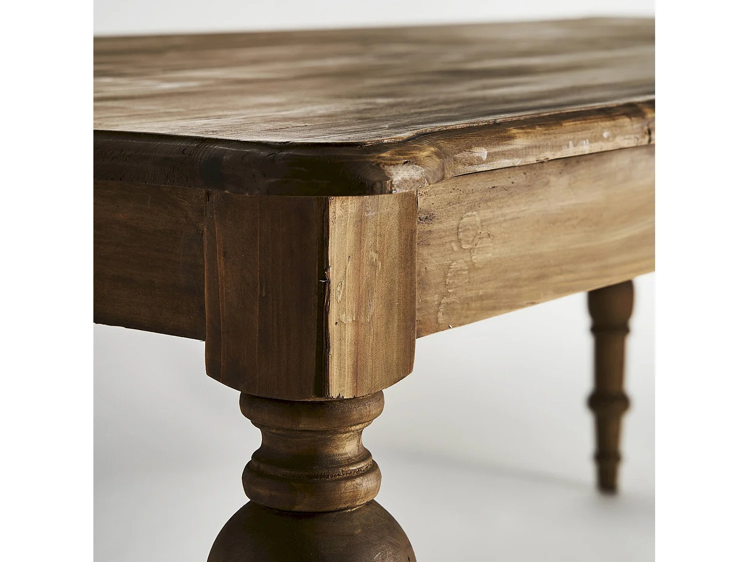 Table de Salon Classique en Bois avec Pieds Tournés