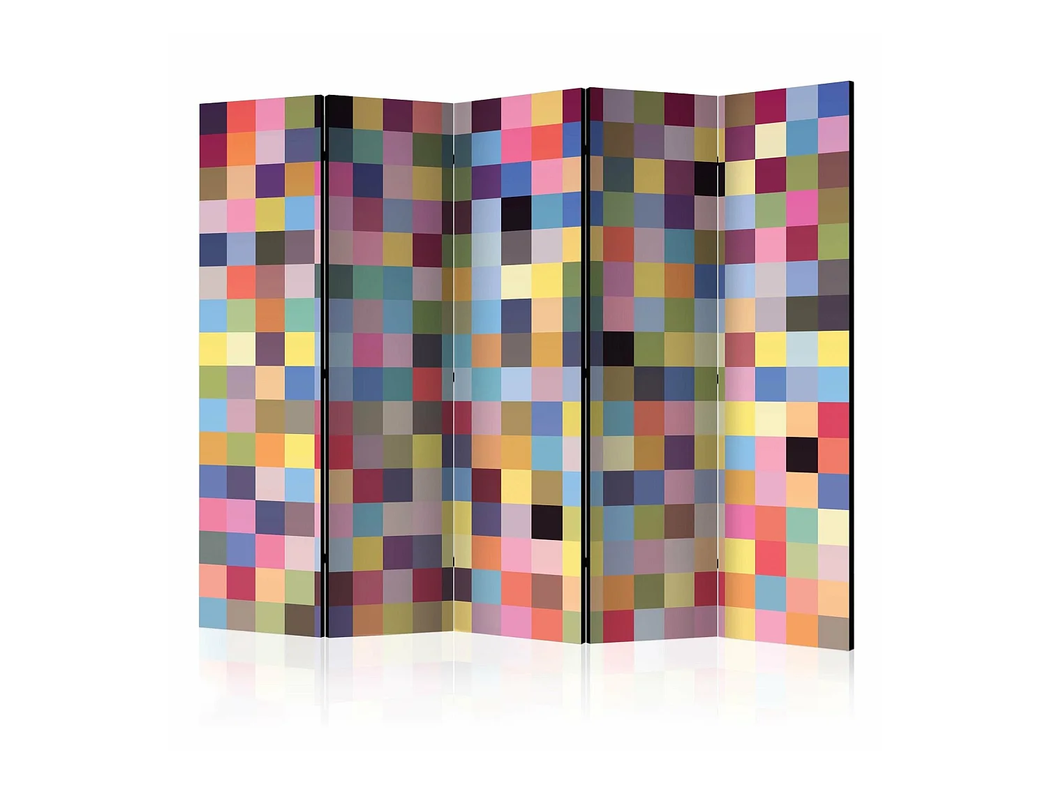 Paravent 5 Volets aux Couleurs Variées pour Déco Moderne