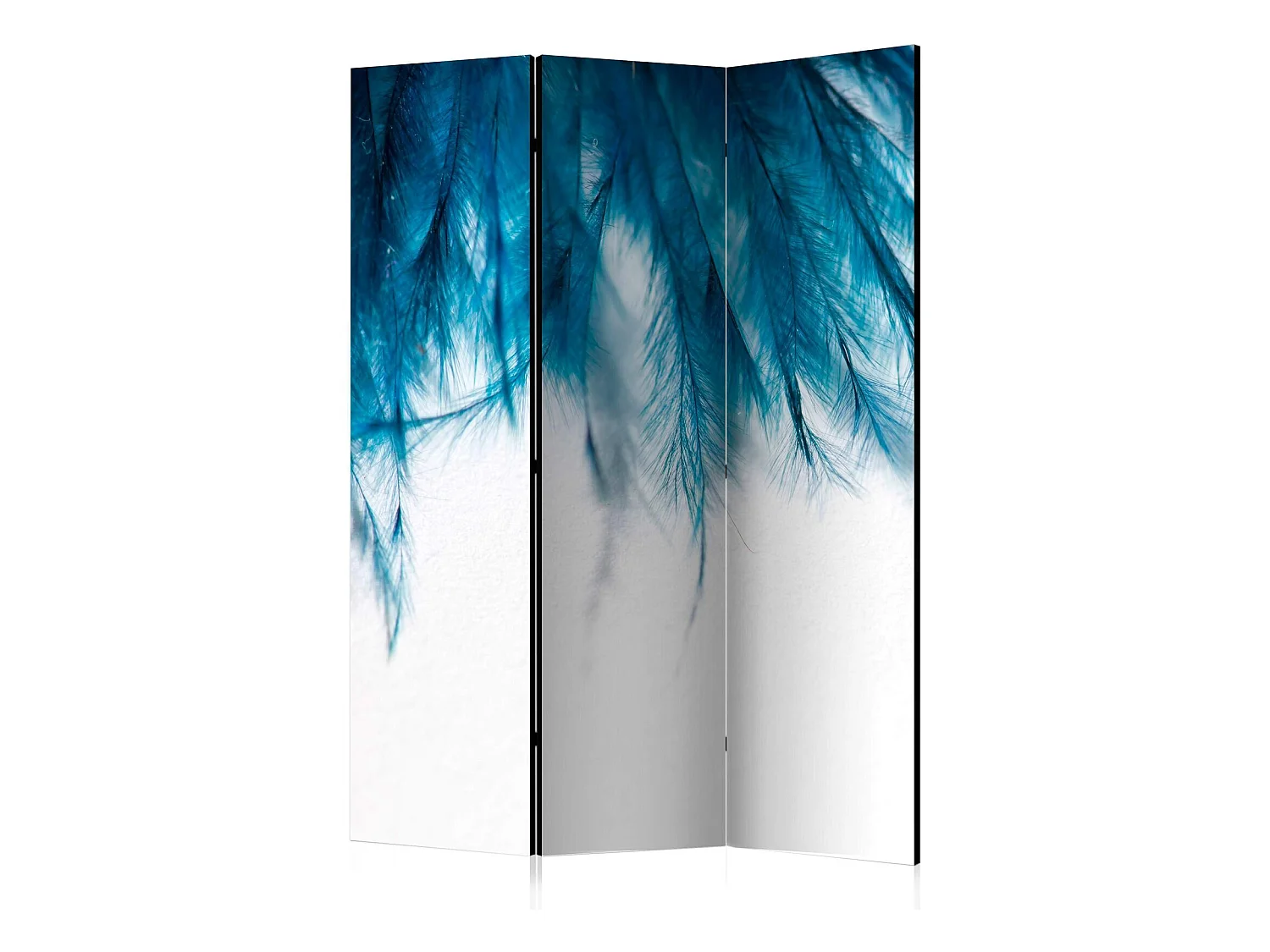 Paravent Design Plumes de Saphir pour Intérieur Élégant