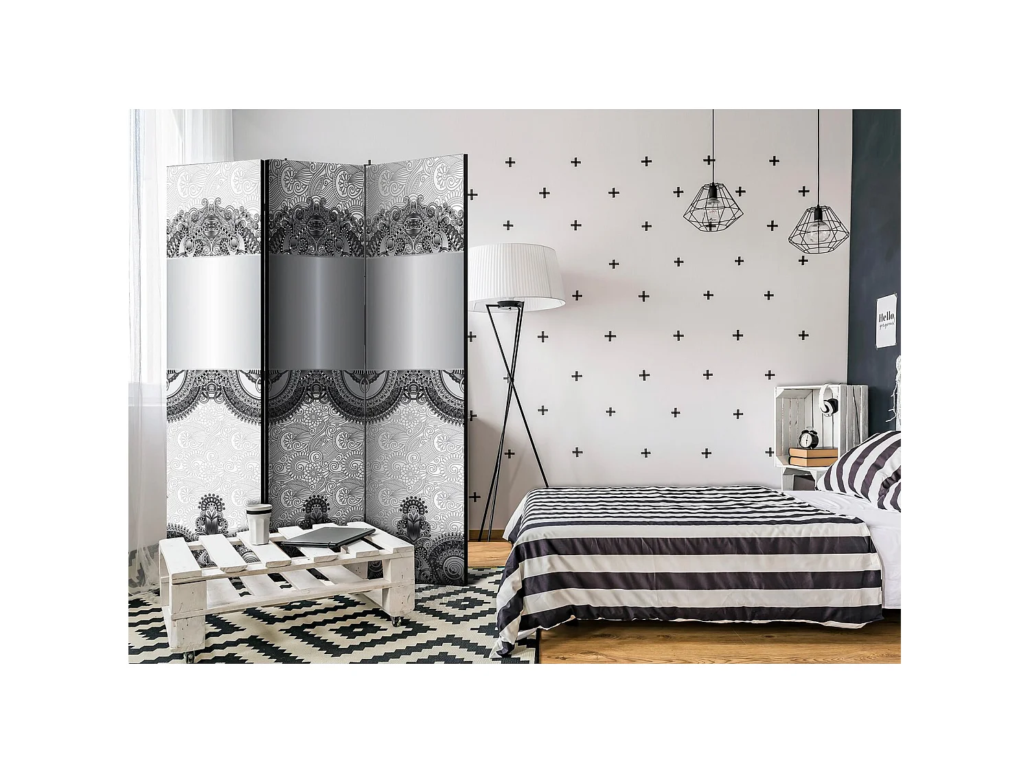 Paravent modèle abstrait I 3 volets